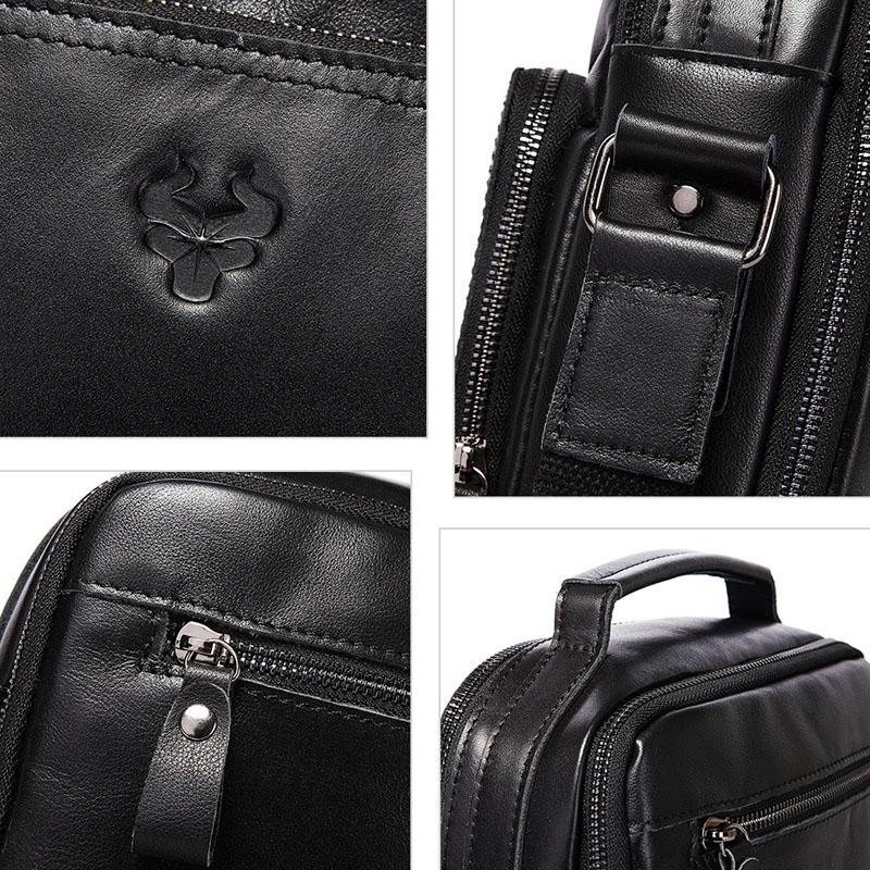Leather Men Shoulder Bag Mh573 - Brown