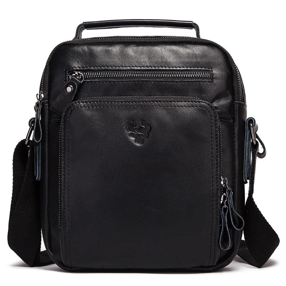 Leather Men Shoulder Bag Mh573 - Brown
