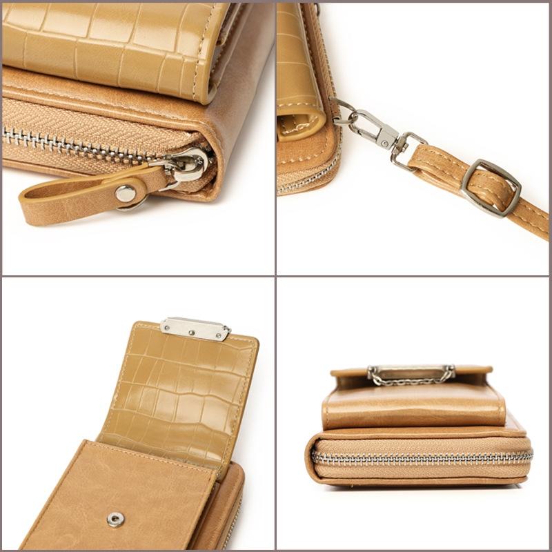 Versatile Women Crossbody Wallet For Phones - Apricot