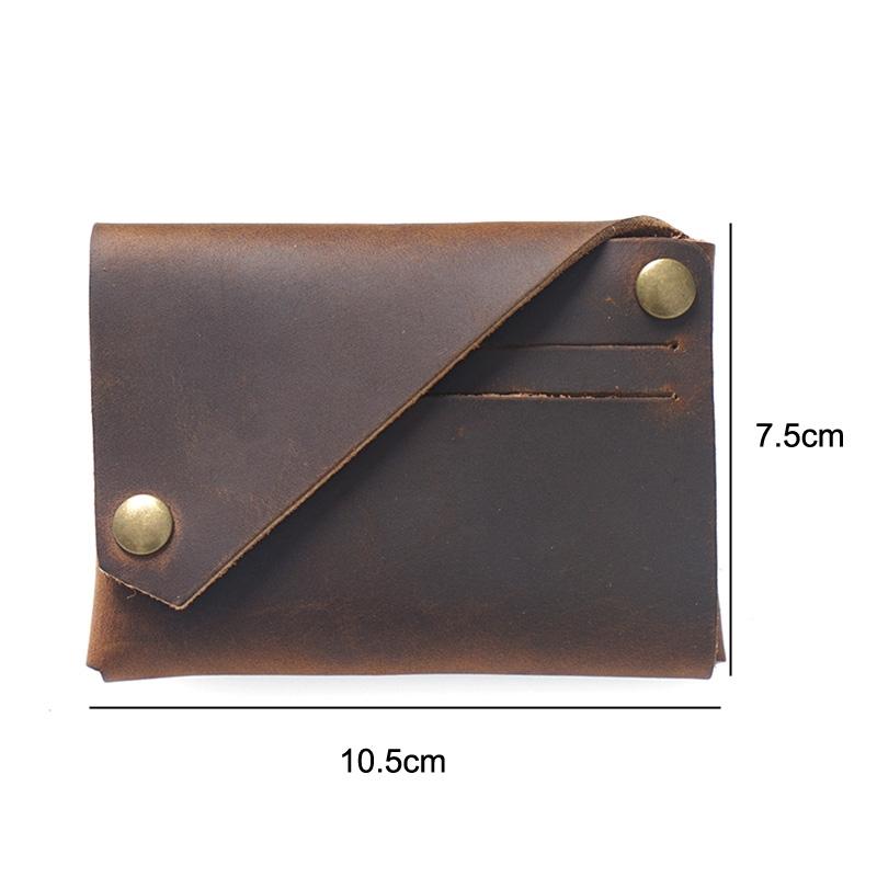 Leather Card Holder For Bank Cards Black - Coffee