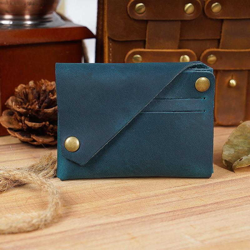 Leather Card Holder For Bank Cards Black - Coffee