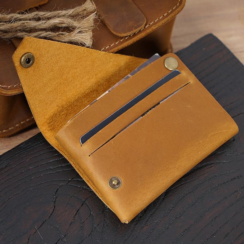 Leather Card Holder For Bank Cards Black - Coffee
