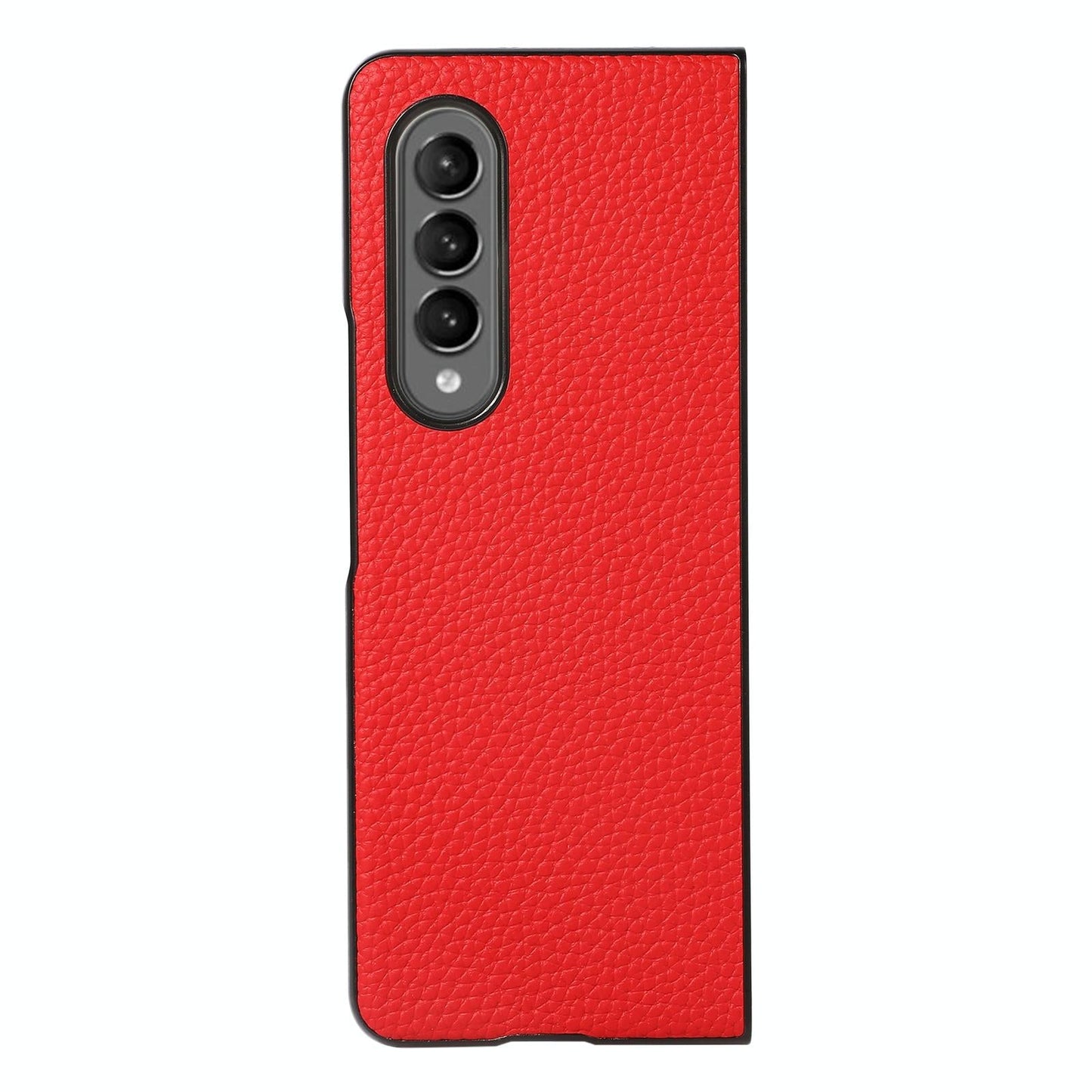 For Samsung Galaxy Z Fold4 5G Litchi Texture Case - Two Tone - Blue