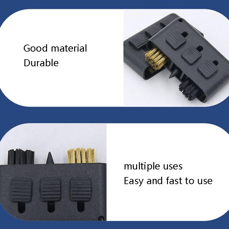 3-Piece Portable Golf Groove Cleaning Brush - Black