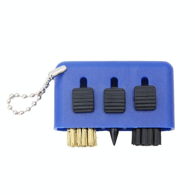 3-Piece Portable Golf Groove Cleaning Brush - Black