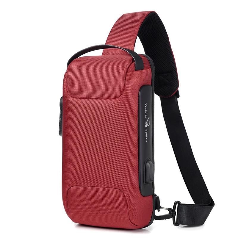 Men's Anti Theft Oxford Chest Bag - Blue