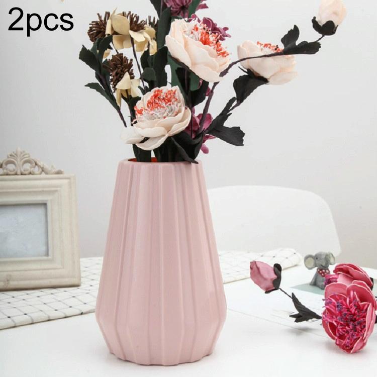 2-Piece Plastic Vase For Creative Flower Arrangements - Blue