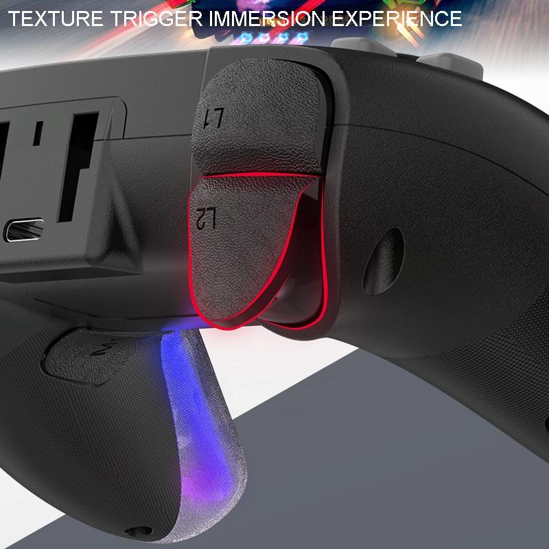 Wireless Bluetooth Grip for Ps4 with Dazzling Colour Light - White