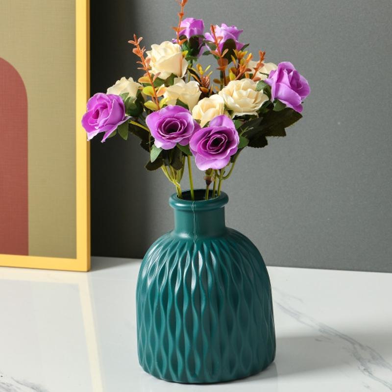 Versatile Drop-Resistant Potted Plant Vase For Wet And Dry Use - Sea Blue