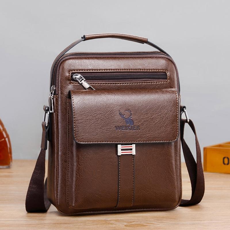 Large Capacity Men Business Backpack - Dark Brown