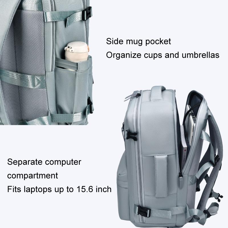 Spacious Travel Backpack For Laptops - Light Blue