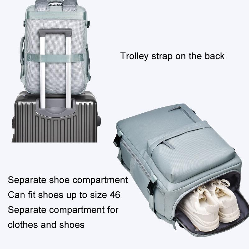 Spacious Travel Backpack For Laptops - Light Blue