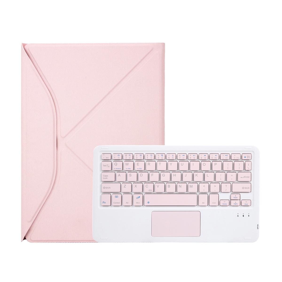 Bluetooth Keyboard Leather Tablet Case With Pen Slot And Touchpad - Green