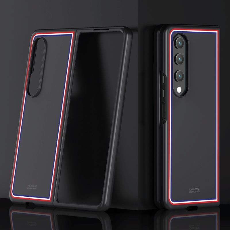 Frosted Skin Case for Samsung Galaxy z Fold 4 - Slim & Stylish - Green Color Bar