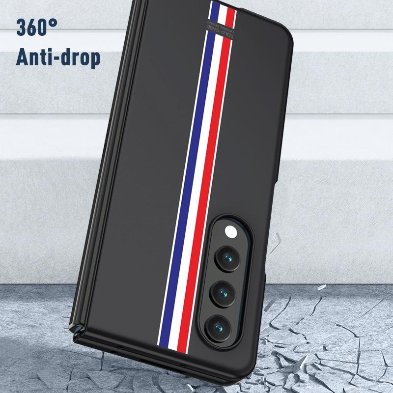 Frosted Skin Case for Samsung Galaxy z Fold 4 - Slim & Stylish - Green Color Bar