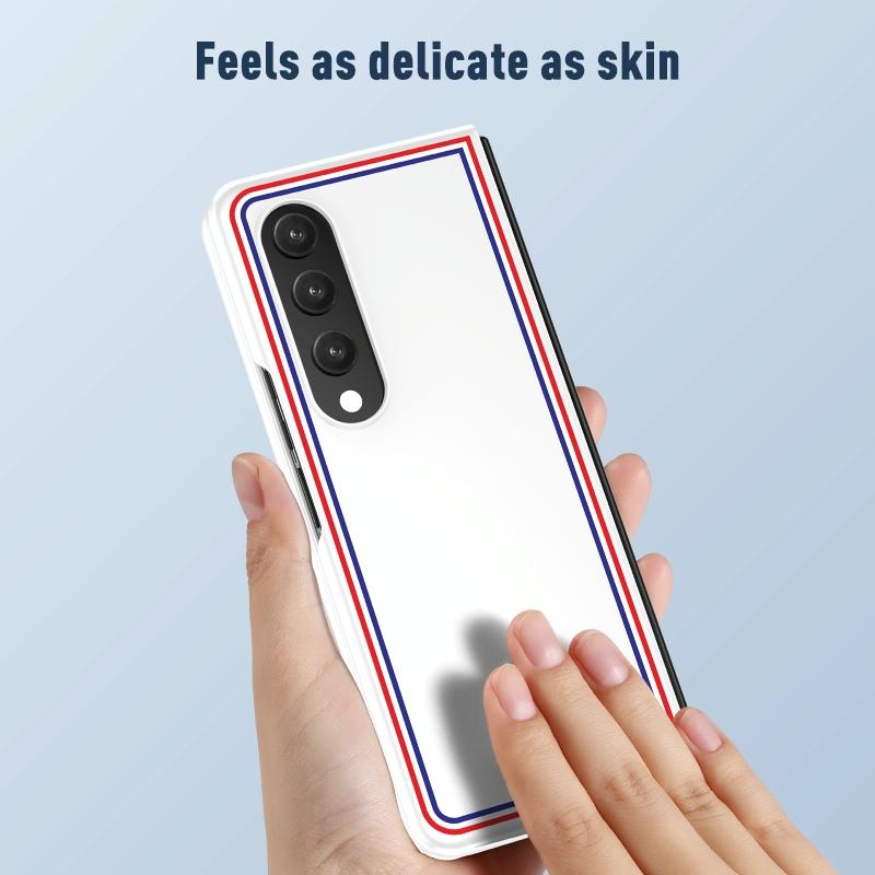 Frosted Skin Case for Samsung Galaxy z Fold 4 - Slim & Stylish - Green Color Bar