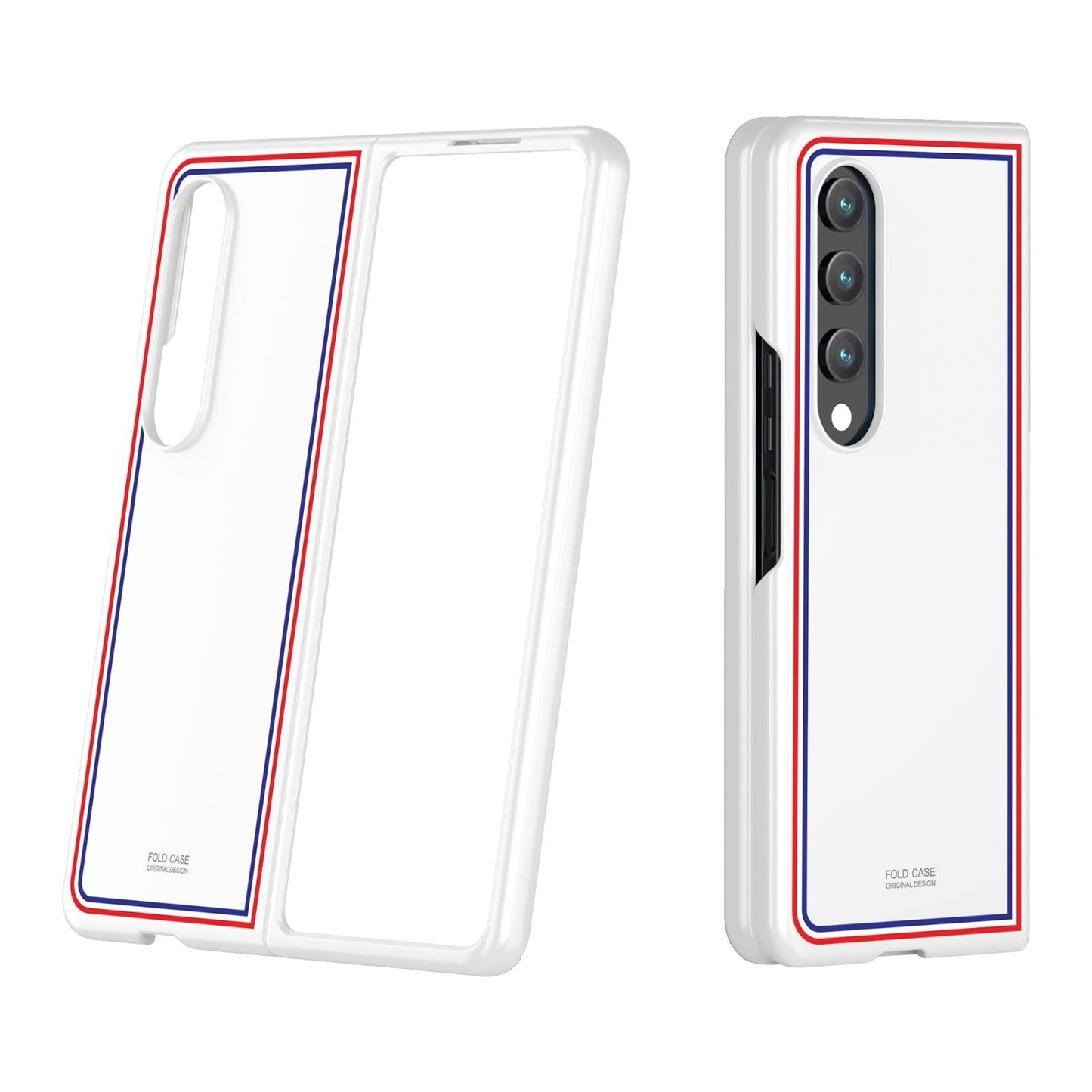 Frosted Skin Case for Samsung Galaxy z Fold 4 - Slim & Stylish - Green Color Bar