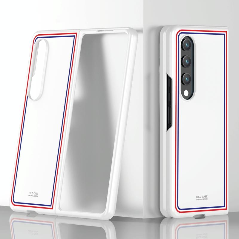 Frosted Skin Case for Samsung Galaxy z Fold 4 - Slim & Stylish - Green Color Bar