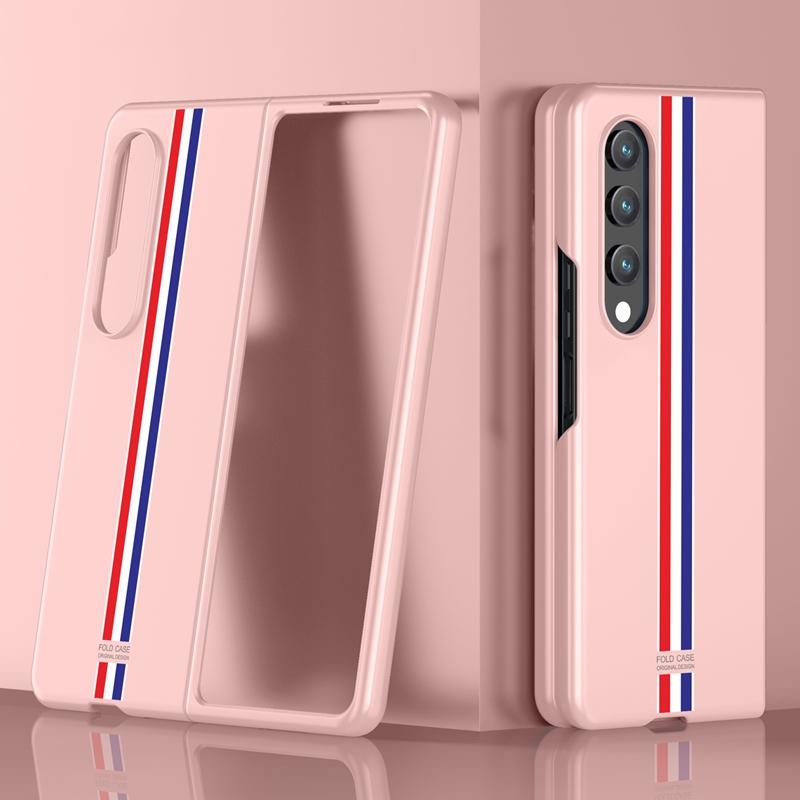 Frosted Skin Case for Samsung Galaxy z Fold 4 - Slim & Stylish - Green Color Bar