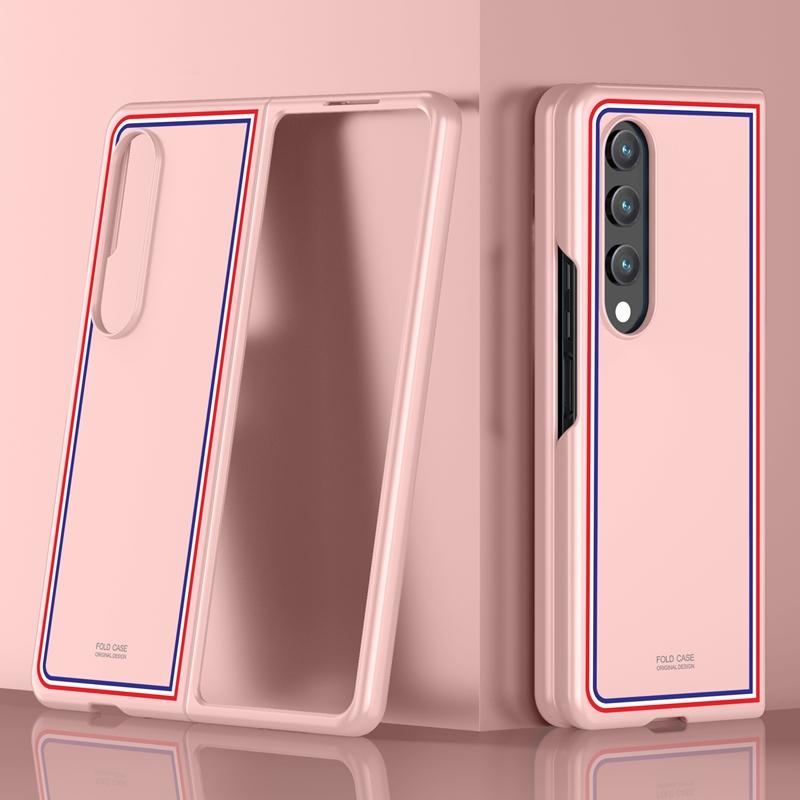 Frosted Skin Case for Samsung Galaxy z Fold 4 - Slim & Stylish - Green Color Bar