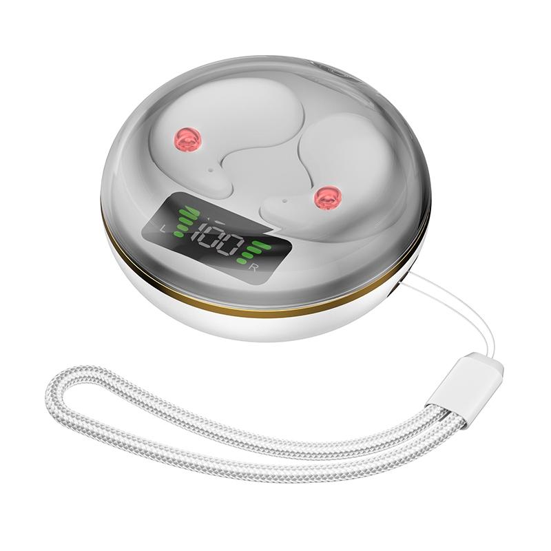 Mini Invisible Bluetooth Earphones with Charging Case - Pink