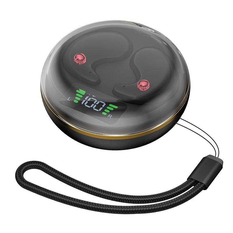 Mini Invisible Bluetooth Earphones with Charging Case - Pink