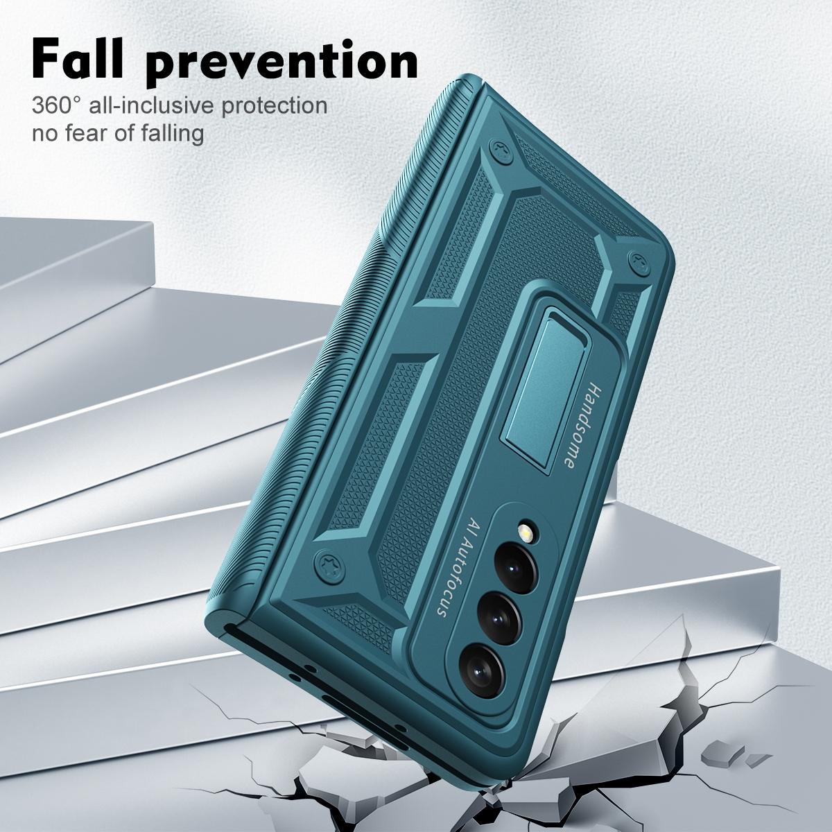Shockproof Secure Hinge Phone Case for Samsung Galaxy z Fold 4 5g - Blue