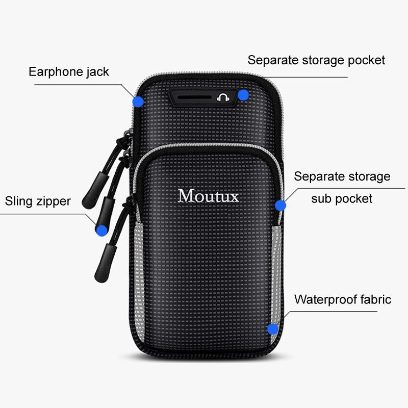 Waterproof Running Arm Bag For Outdoor Sports - Blue