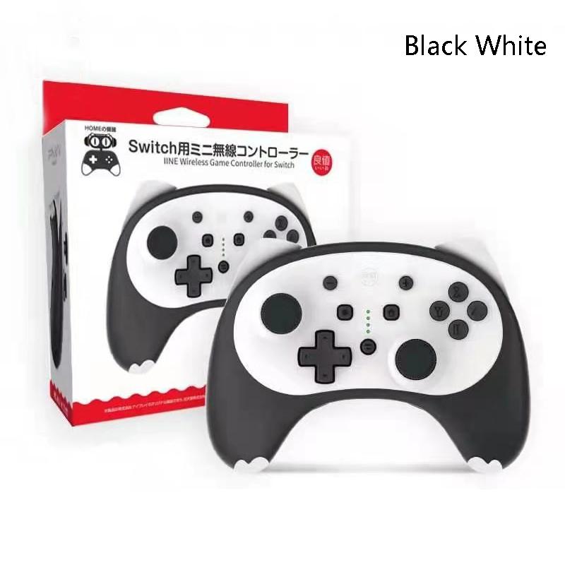 Cat Shaped Wireless Tooth Handle for Nintendo Switch - Black White