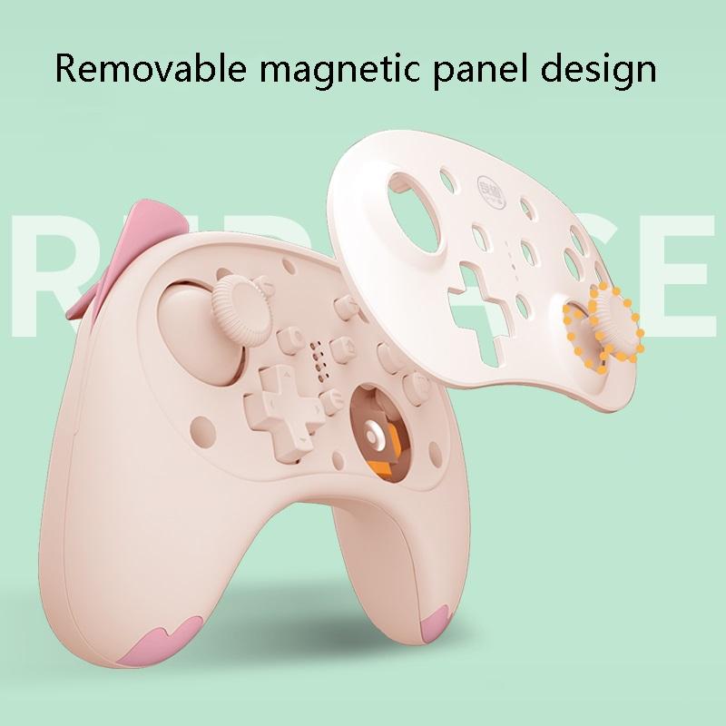 Cat Shaped Wireless Tooth Handle for Nintendo Switch - Black White