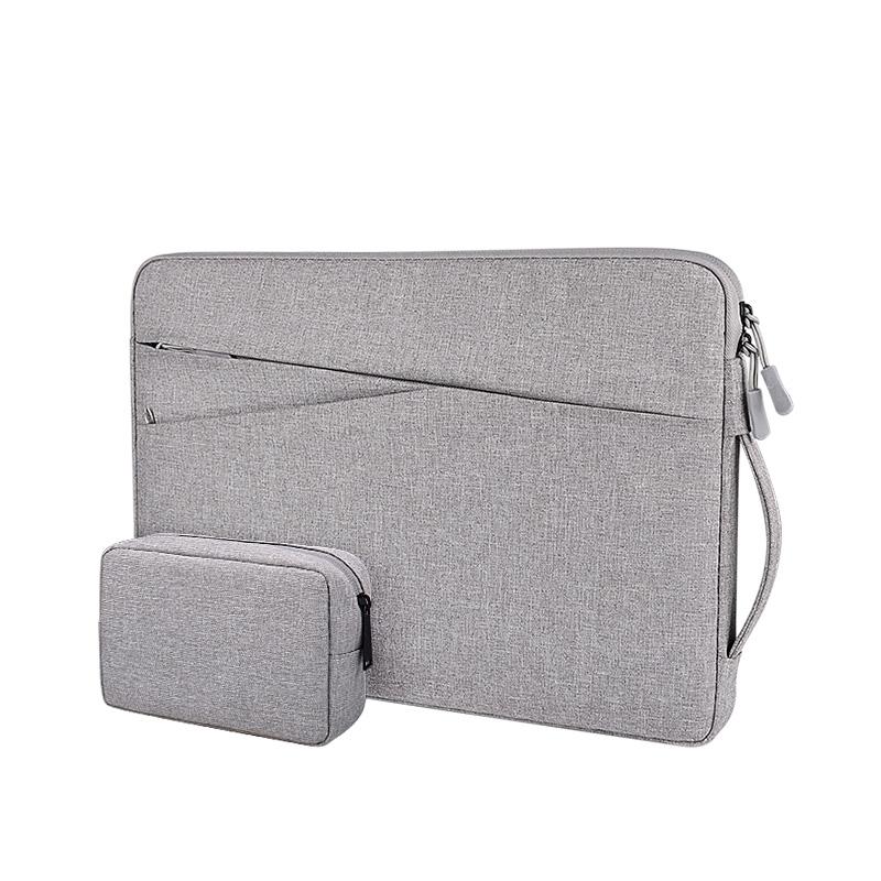 13.3 Inch Polyester Laptop Liner Bag with Small Bag - Ideal for Notebooks - Black
