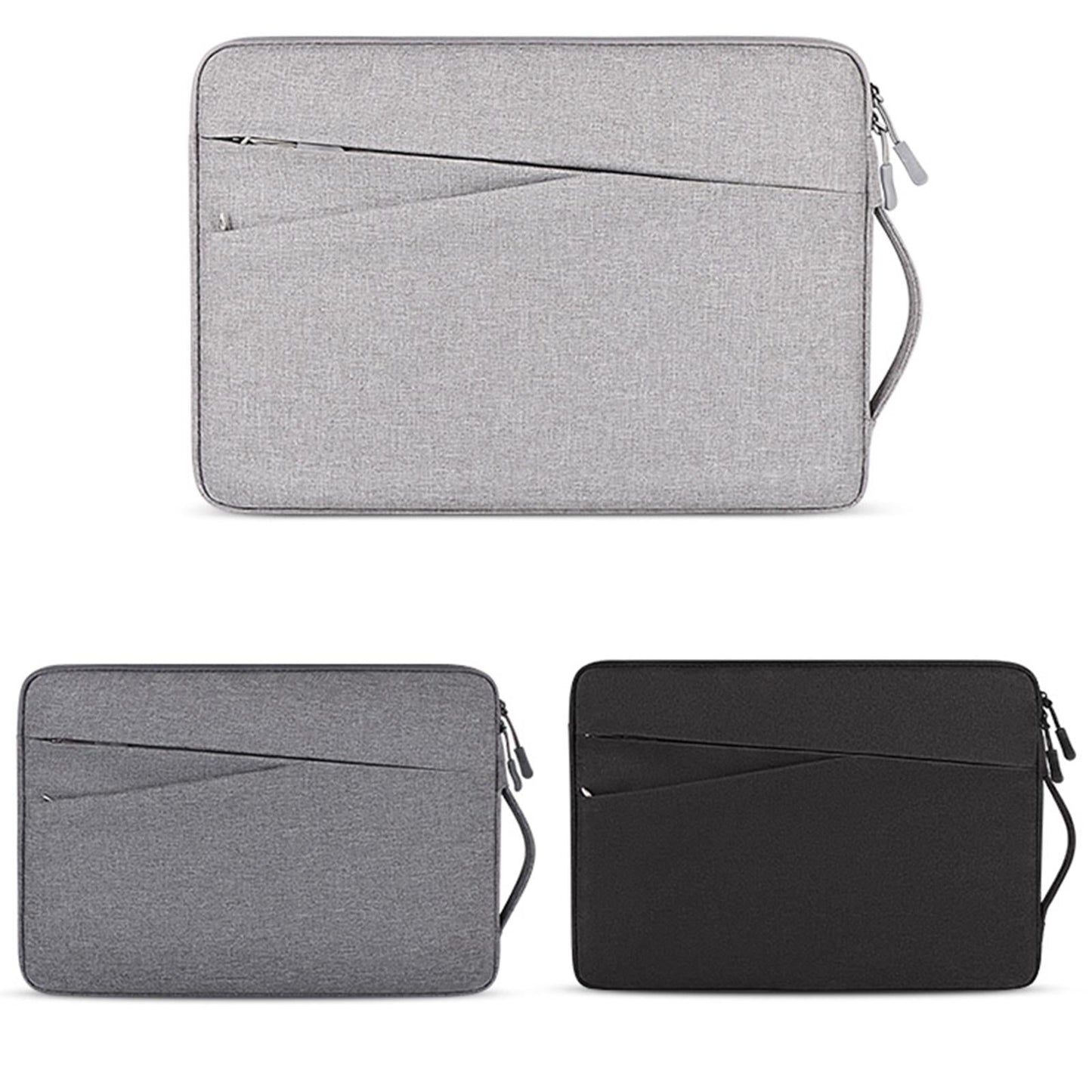 13.3 Inch Polyester Laptop Liner Bag with Small Bag - Ideal for Notebooks - Black