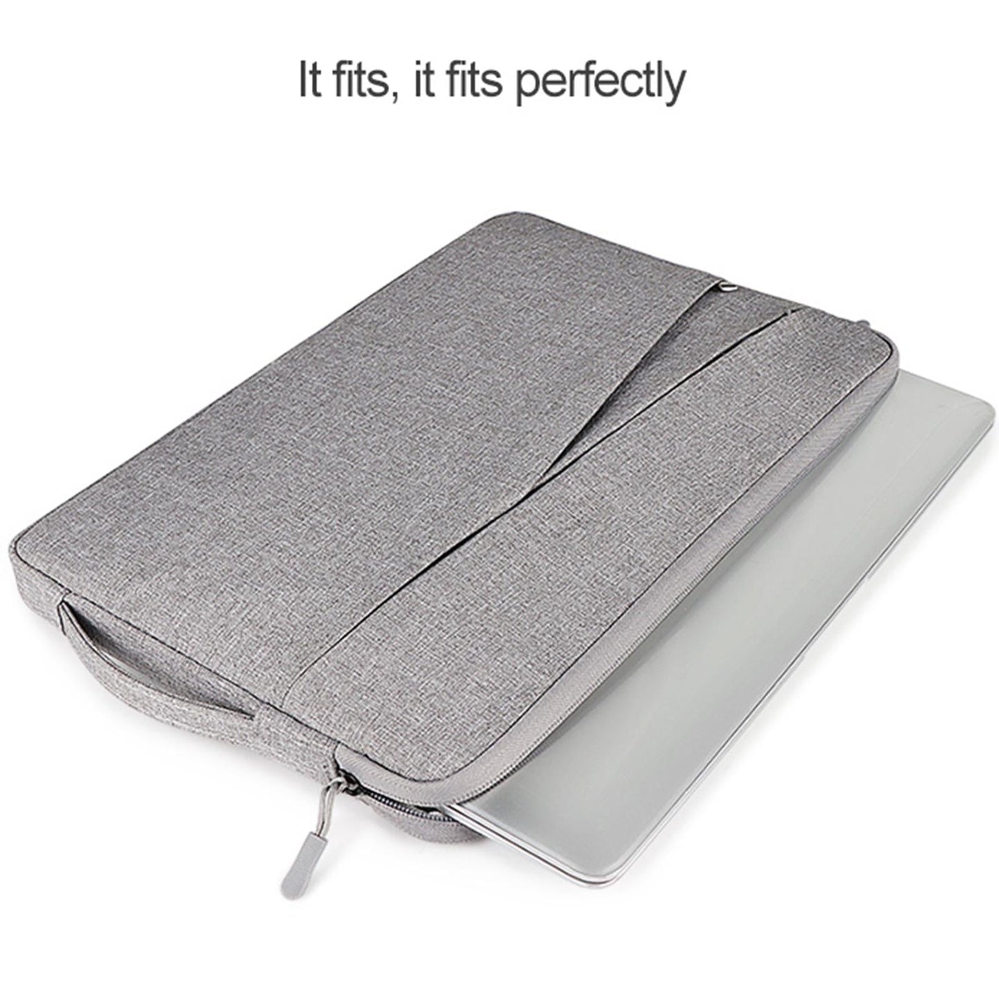 13.3 Inch Polyester Laptop Liner Bag with Small Bag - Ideal for Notebooks - Black