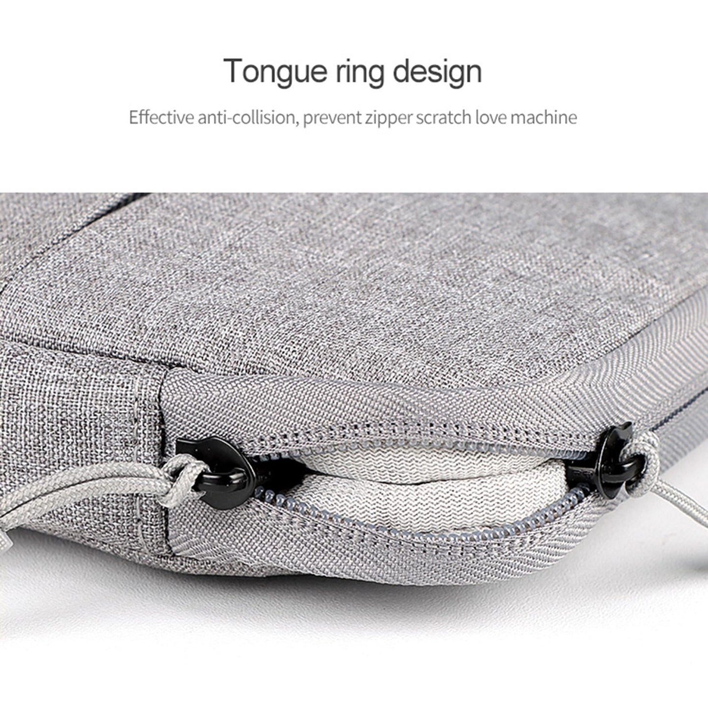13.3 Inch Polyester Laptop Liner Bag with Small Bag - Ideal for Notebooks - Black