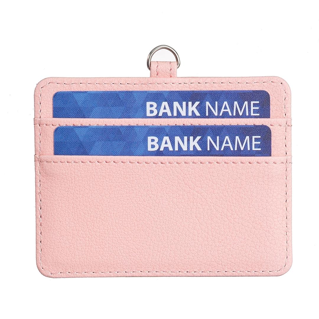 Horizontal Id Card Bag & Lanyard - Blue
