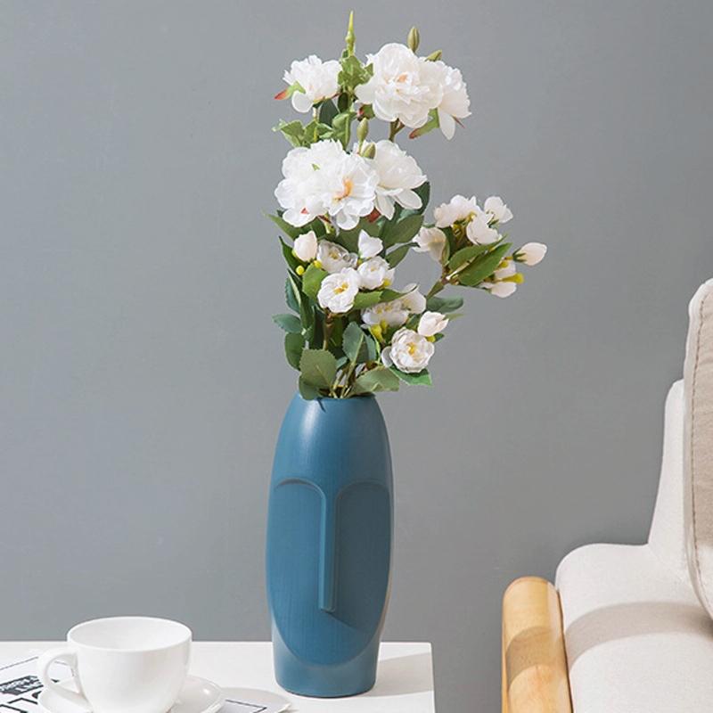 Thickened Pe Vase For Dried Flower Arrangements - Durable Drop-Proof And Crack-Proof - Rose Pink
