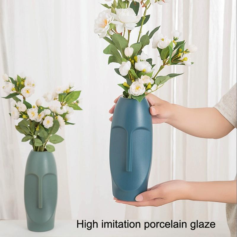 Thickened Pe Vase For Dried Flower Arrangements - Durable Drop-Proof And Crack-Proof - Rose Pink