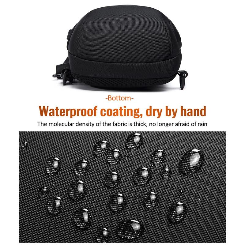Anti Theft Men Waterproof Crossbody Bag With USB Port - Dark Grey