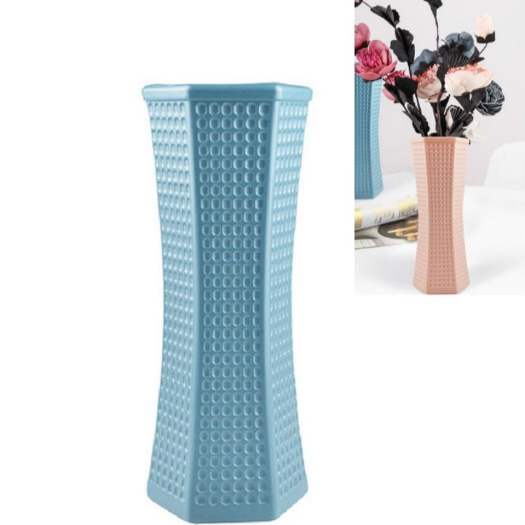 Versatile Plastic Vase For Creative Wet And Dry Flower Arrangements - Blue