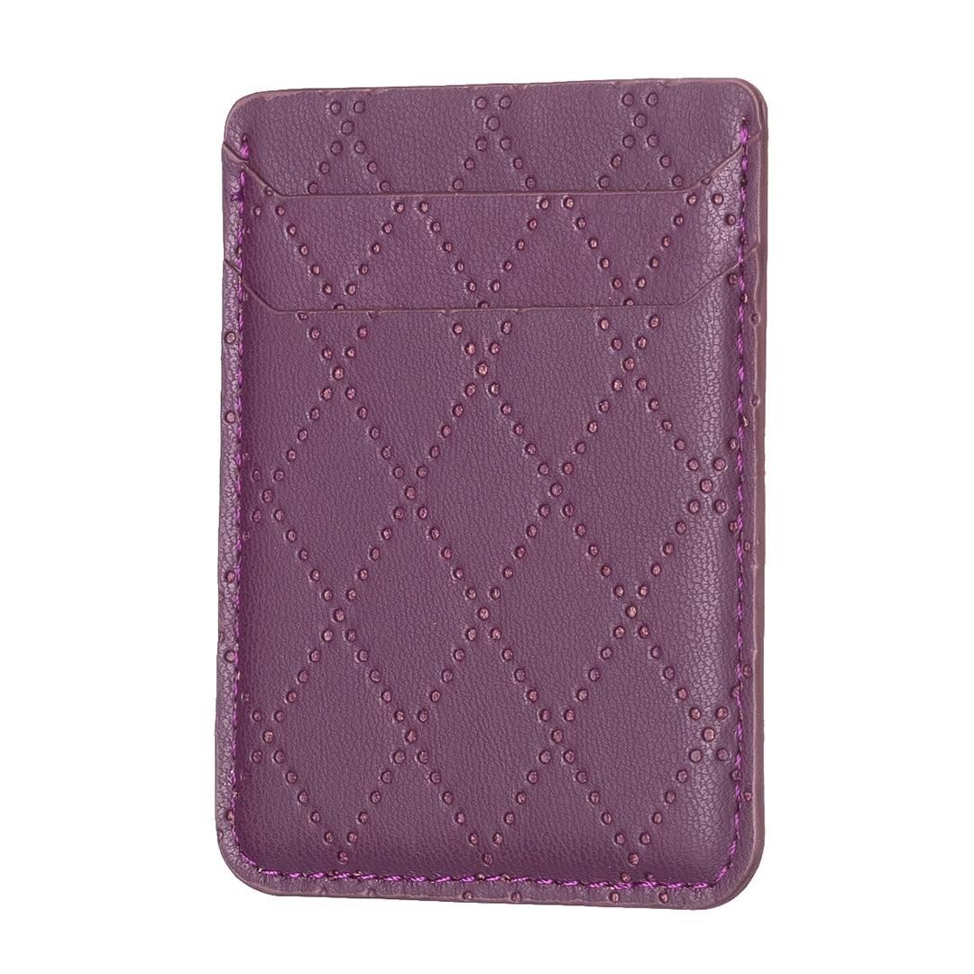 Diamond Lattice Card Bag Sticker For Mobile Phones - Black