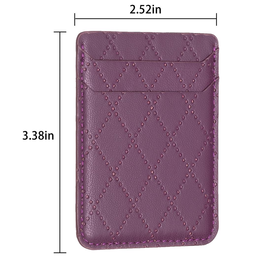 Diamond Lattice Card Bag Sticker For Mobile Phones - Black
