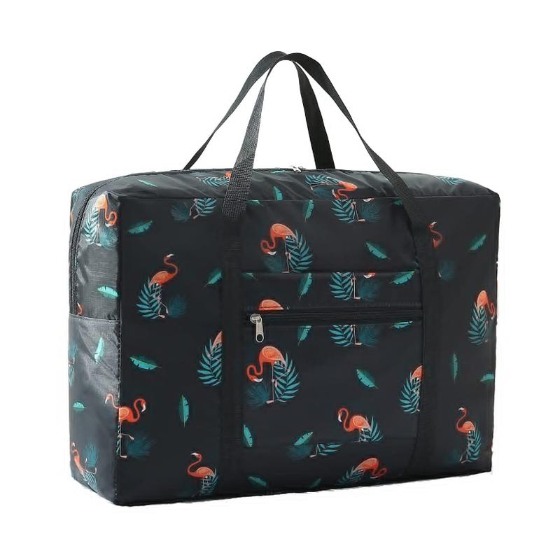 Waterproof Foldable Travel Bag - Compact & Durable - Navy Blue Rainbow
