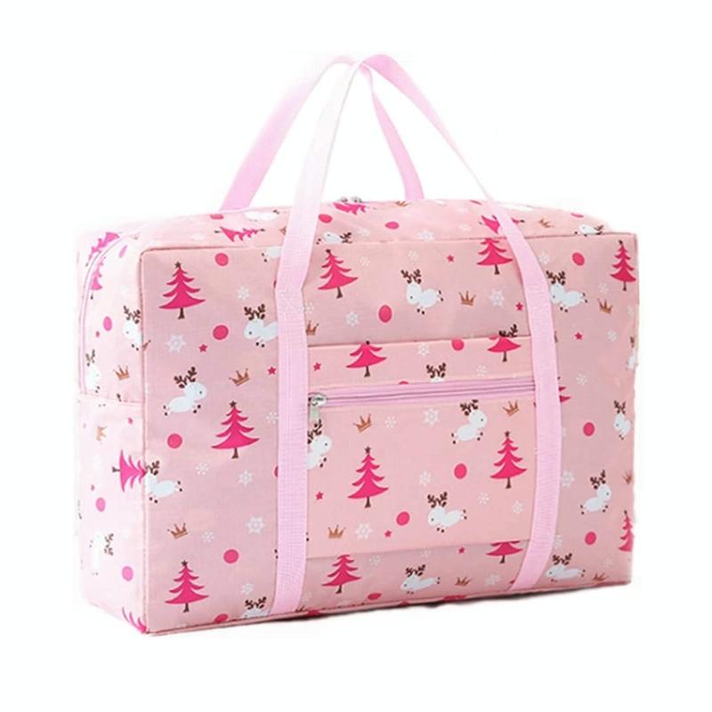 Waterproof Foldable Travel Bag - Compact & Durable - Navy Blue Rainbow