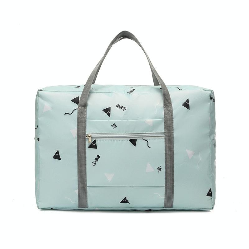 Waterproof Foldable Travel Bag - Compact & Durable - Navy Blue Rainbow