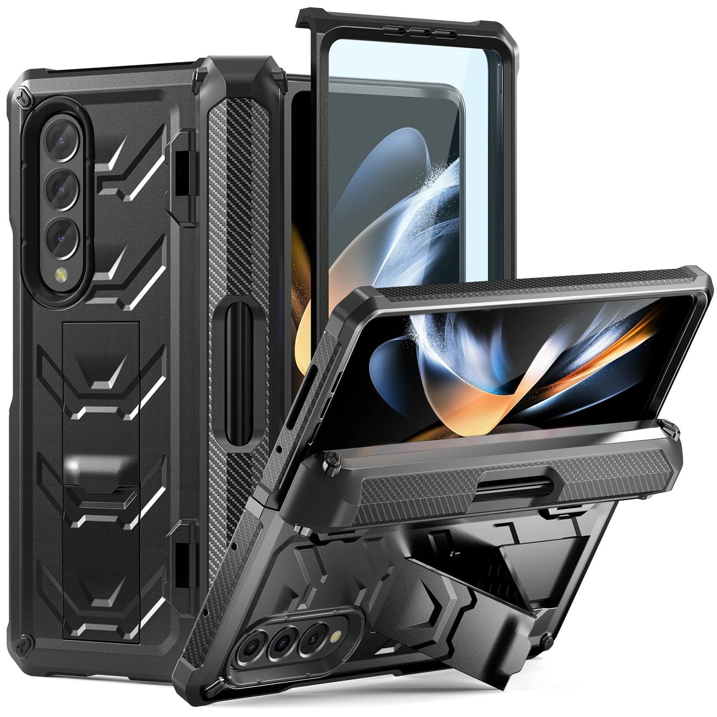 Foldable Shockproof Phone Case for Samsung Galaxy z Fold 4 / 5g - Orange