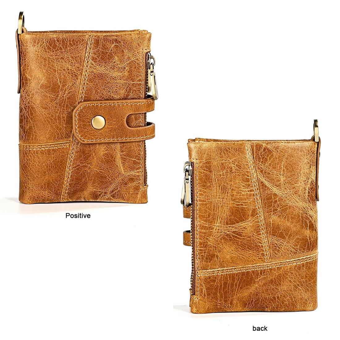 Men Rfid Leather Wallet with Card Slots - Red