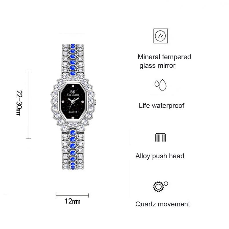 Sparkling Full Diamond Women Watch - Niche Glitter - Rose Coffee