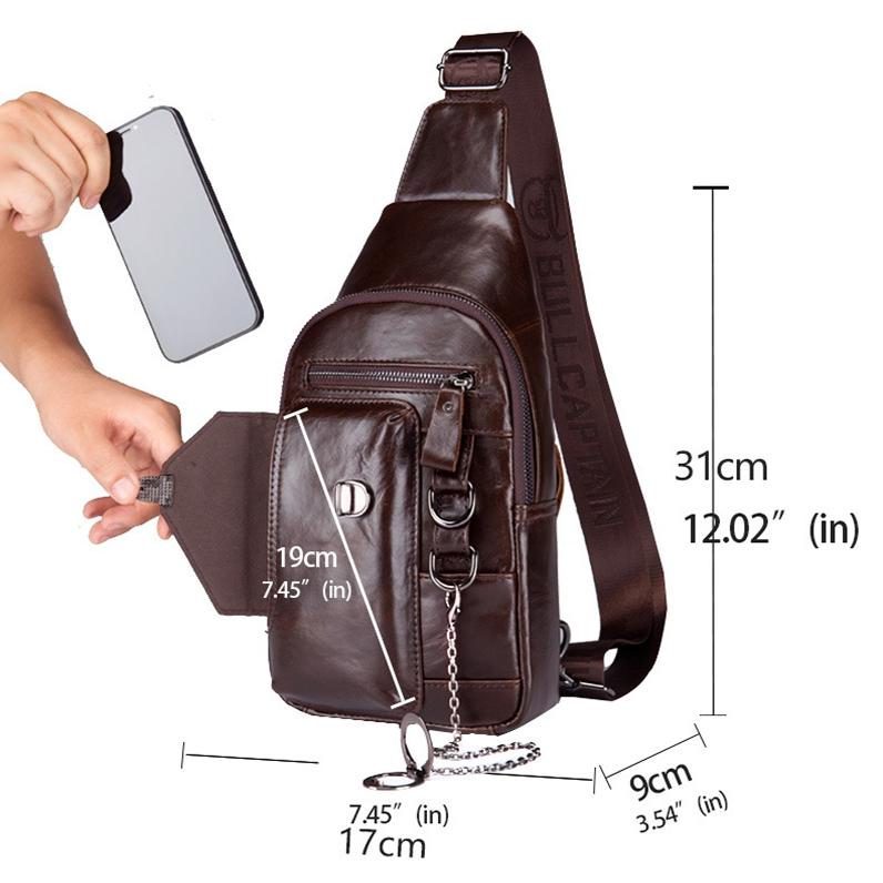 Large Capacity Waterproof Chest Bag With Phone Holder - Yellow Brown