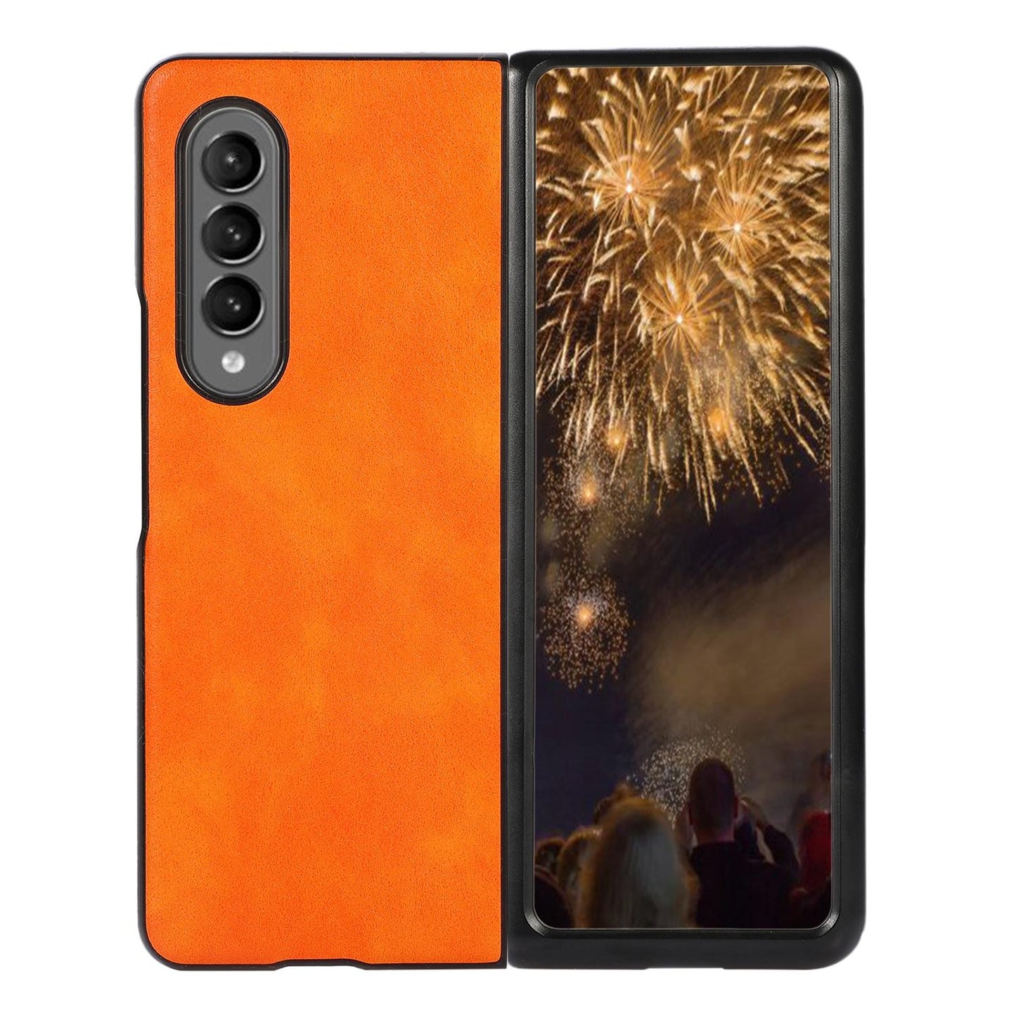 Two Tone Litchi Pu Case for Samsung Galaxy z Fold 4 - Slim & Stylish - Green