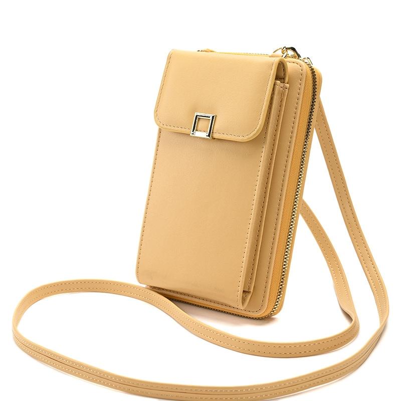 Women Cross Body Phone Purse With Long Strap - Black